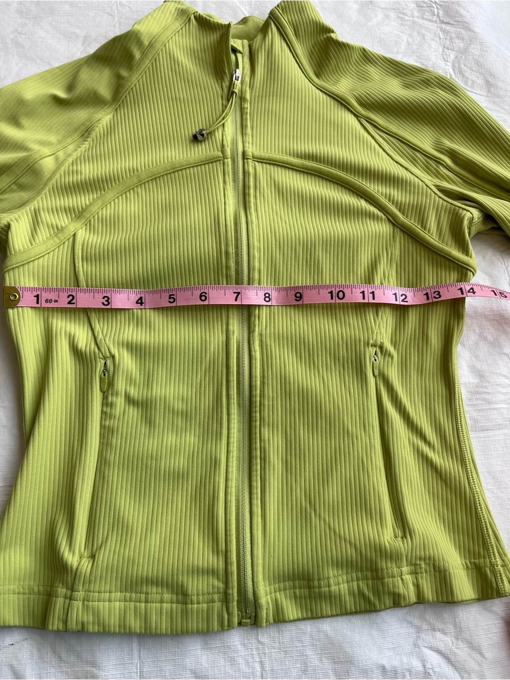 Lululemon Cropped Ribbed Define Lime Green Jacket - Picture 11 of 12